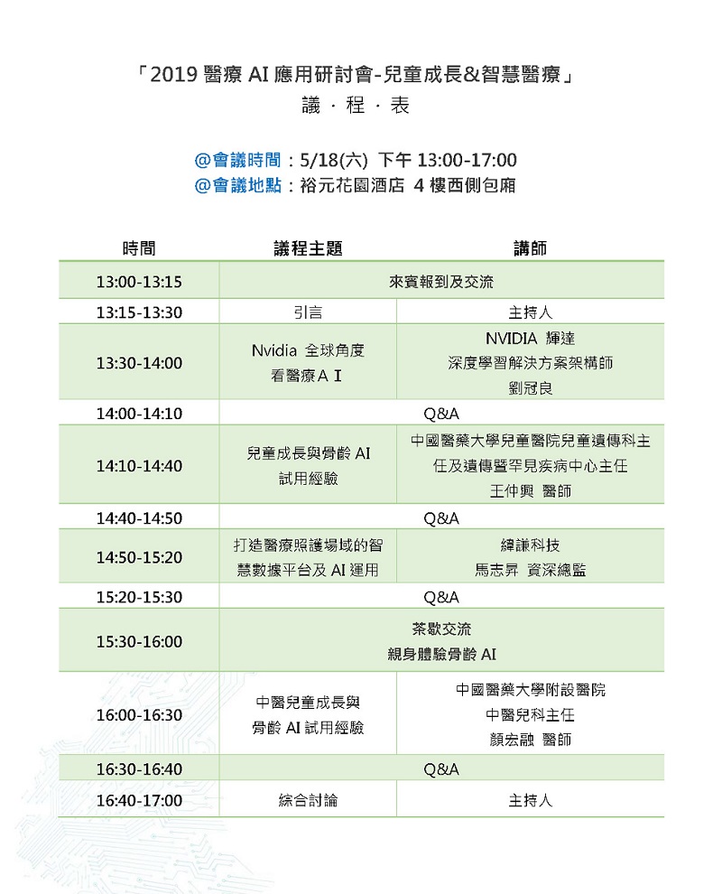 2019醫療AI應用研討會-兒童成長&智慧醫療